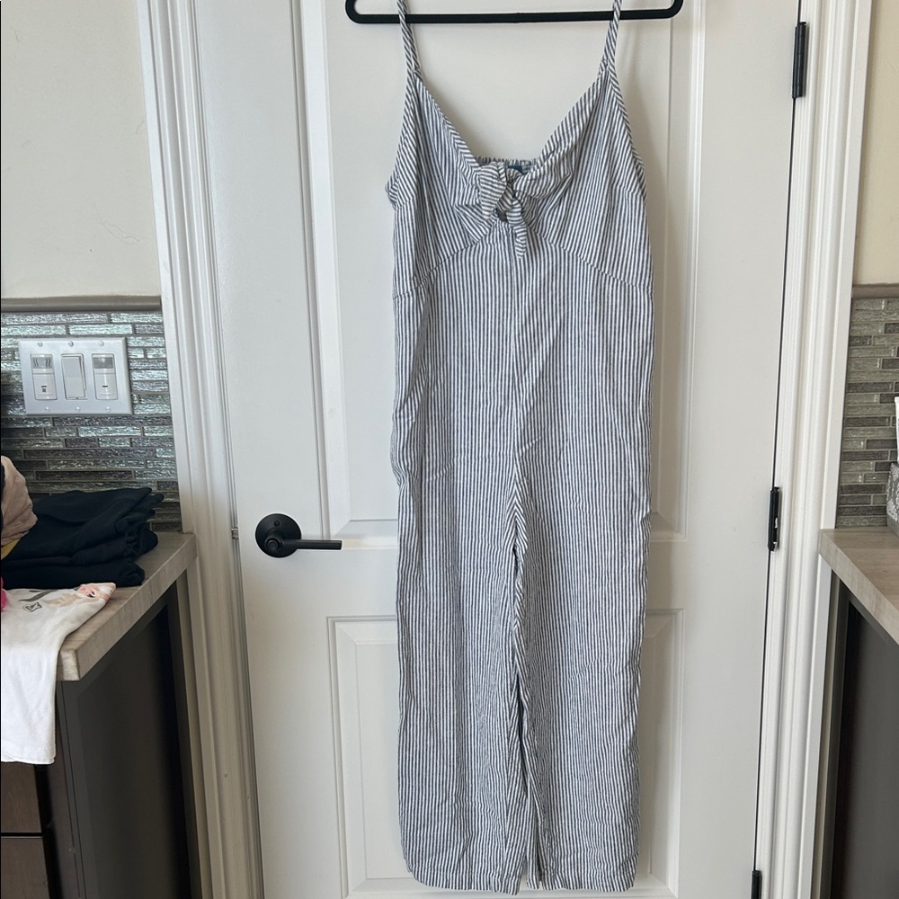Old Navy Striped Jumpsuit - Blue and White